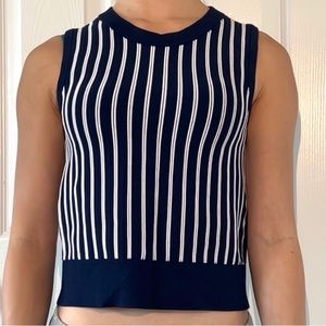 striped sweater vest